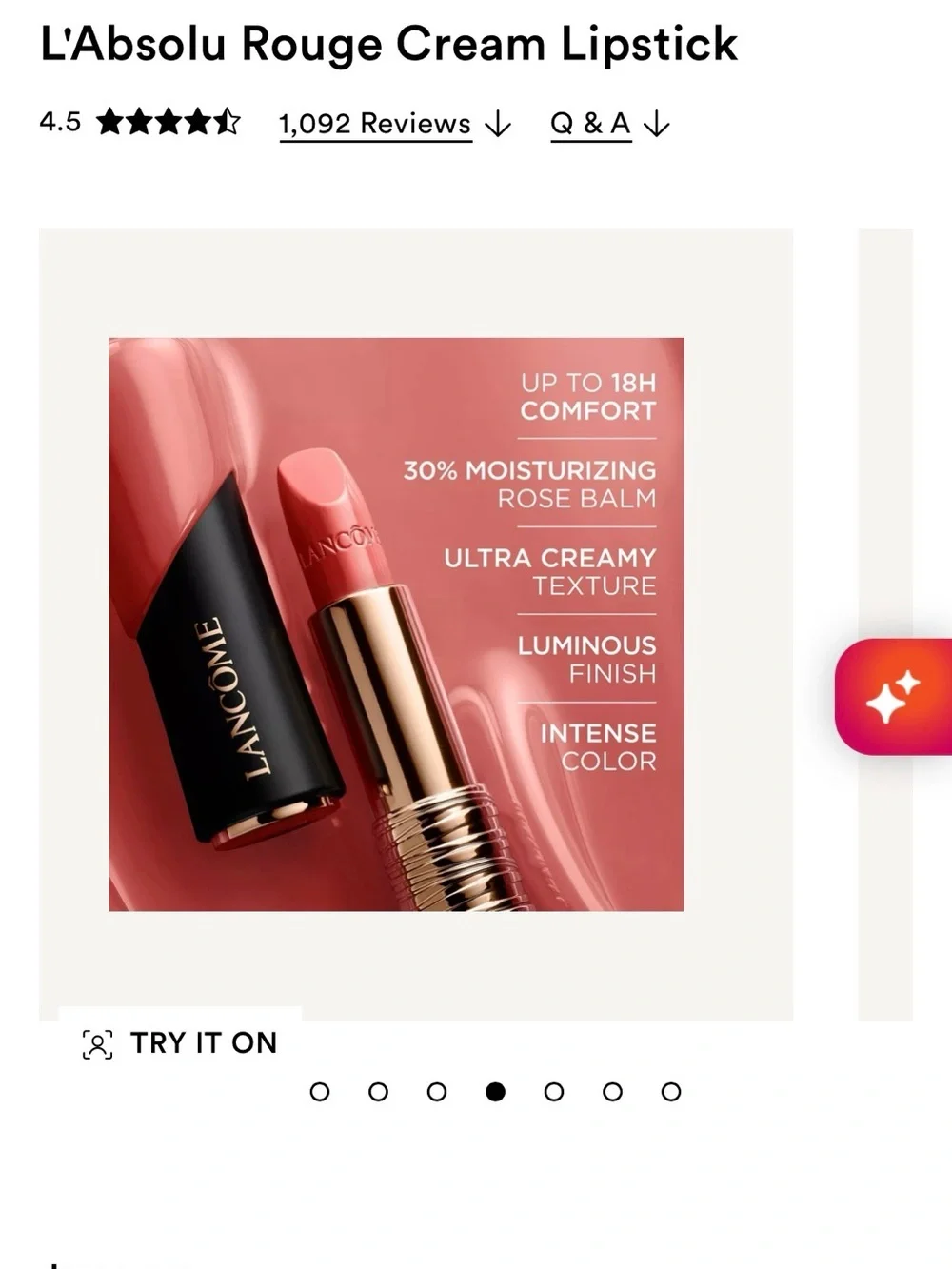 Lancôme L'Absolu Rouge Cream Lipstick — Caprice de Rouge (132) - Deep Red